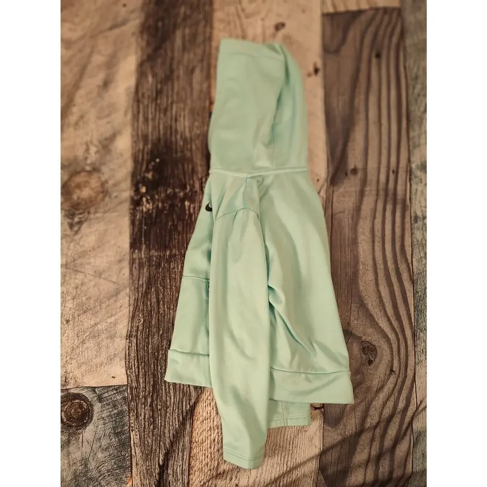 Nike Dri Fit Full Zip Hooded Jacket Girls Medium Size 6 Teal Full Zip Shacket